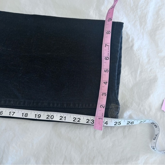 LEVI’S SILVERTAB VTG 90s Loose Black Cotton Rigid Crop Black 30x25 USA - Picture 11 of 14